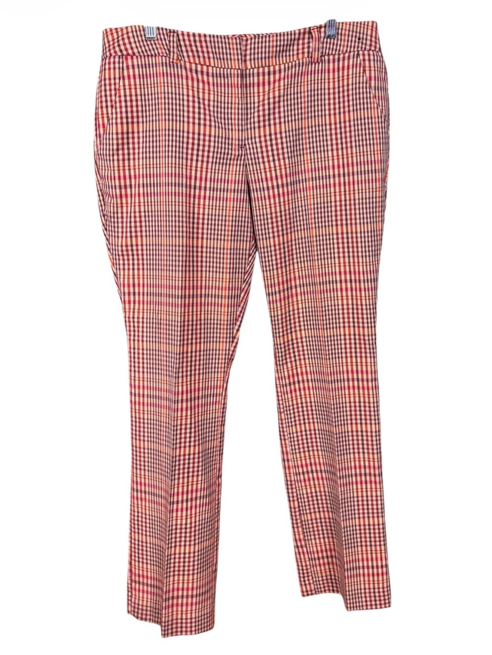 7th Avenue Design Studio Plaid Straight Leg Dress Pants size 14